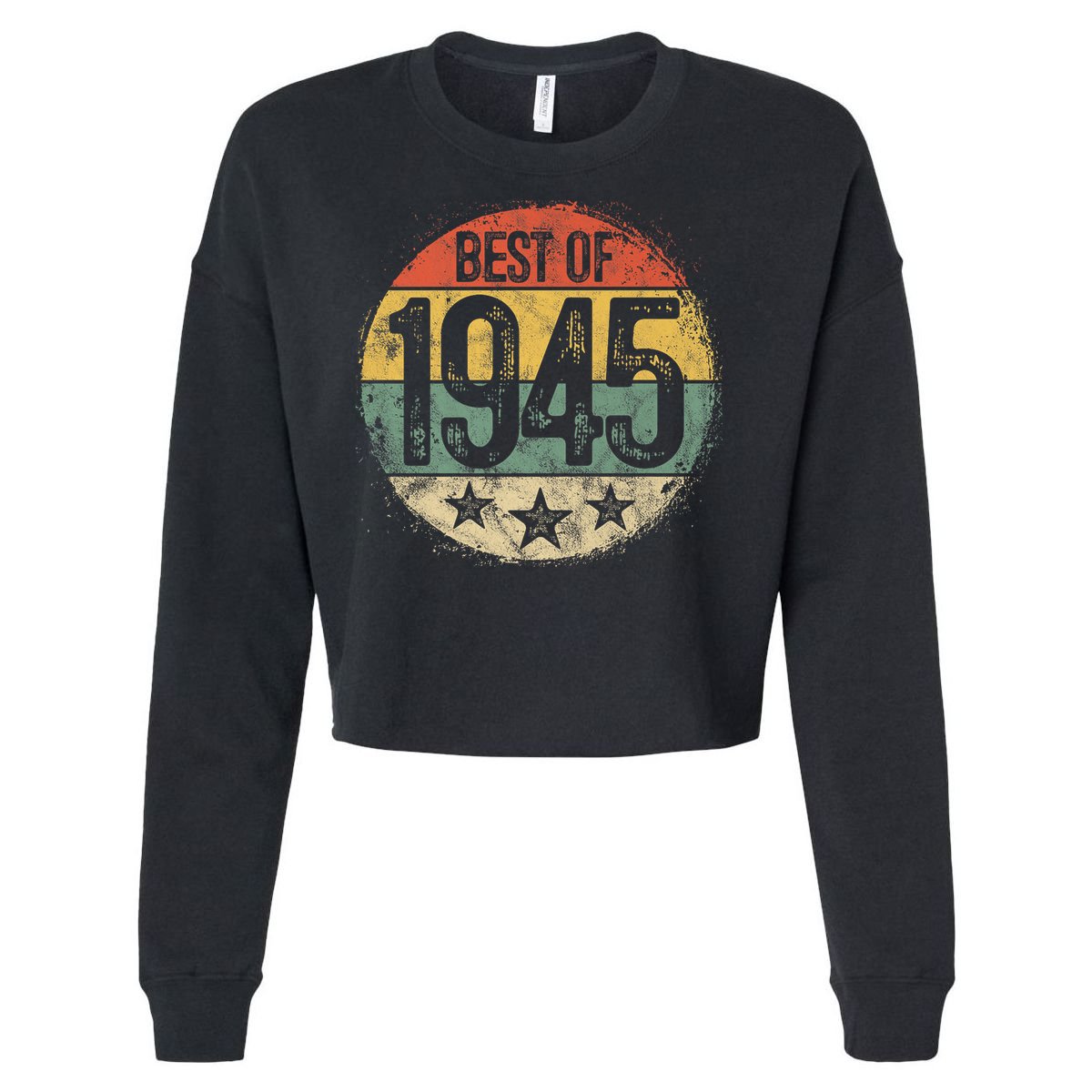 Best Of 1945 80th Birthday 80 Year Old Cropped Pullover Crew