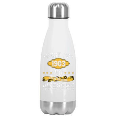 Best Of 1983 40 Years Old Gifts 40th Birthday Gift For Stainless Steel Insulated Water Bottle