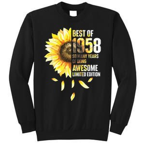 Best Of 1958 Sunflower Year Of Birth Birthday Sweatshirt