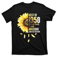 Best Of 1958 Sunflower Year Of Birth Birthday T-Shirt