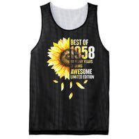 Best Of 1958 Sunflower Year Of Birth Birthday Mesh Reversible Basketball Jersey Tank