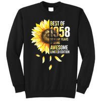 Best Of 1958 Sunflower Year Of Birth Birthday Tall Sweatshirt