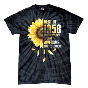 Best Of 1958 Sunflower Year Of Birth Birthday Tie-Dye T-Shirt