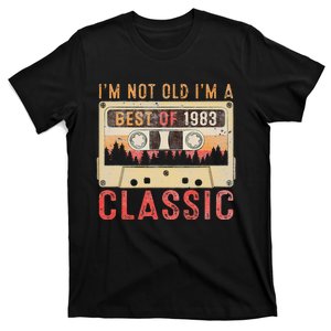 Best Of 1983 40th Birthday Cassette Tape 40 Year Old Gift T-Shirt