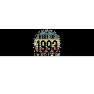 Best Of 1993 30 Years Old 30th Birthday Gifts For Bumper Sticker