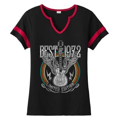 Best Of 1972 Limited Edition 50th Birthday 50 Years Old Ladies Halftime Notch Neck Tee