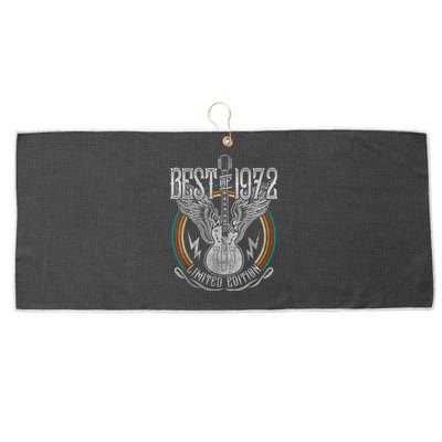 Best Of 1972 Limited Edition 50th Birthday 50 Years Old Large Microfiber Waffle Golf Towel