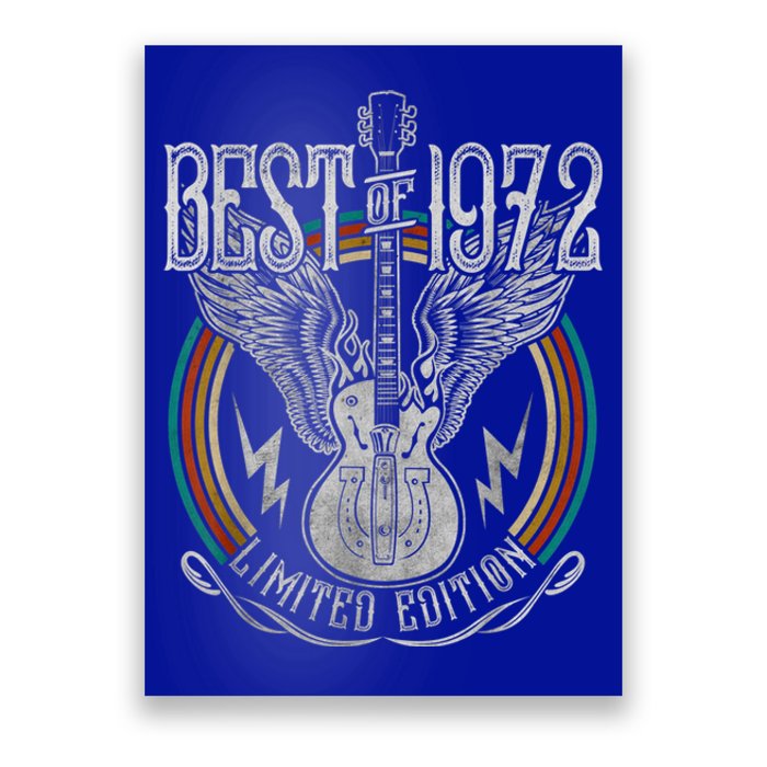 Best Of 1972 Limited Edition 50th Birthday 50 Years Old Poster