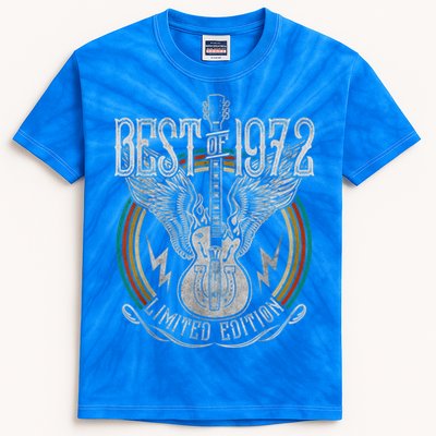 Best Of 1972 Limited Edition 50th Birthday 50 Years Old Kids Tie-Dye T-Shirt