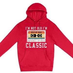 Best of 1958 65 Year Old Gifts  BDay 65th Birthday 1958 Premium Pullover Hoodie