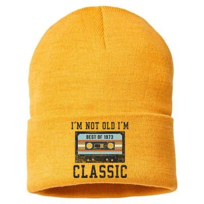 Best Of 1973 50th Birthday Gifts Men BDay 50 Birthday Sustainable Knit Beanie