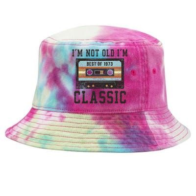 Best Of 1973 50th Birthday Gifts Men BDay 50 Birthday Tie-Dyed Bucket Hat