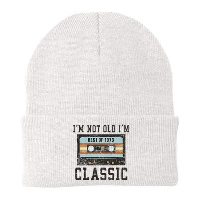 Best Of 1973 50th Birthday Gifts Men BDay 50 Birthday Knit Cap Winter Beanie