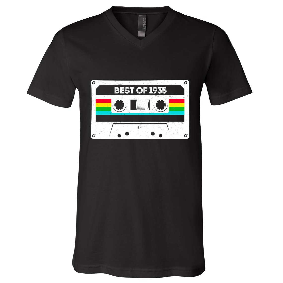 Best Of 1935 Retro 90th Birthday Mixtape V-Neck T-Shirt