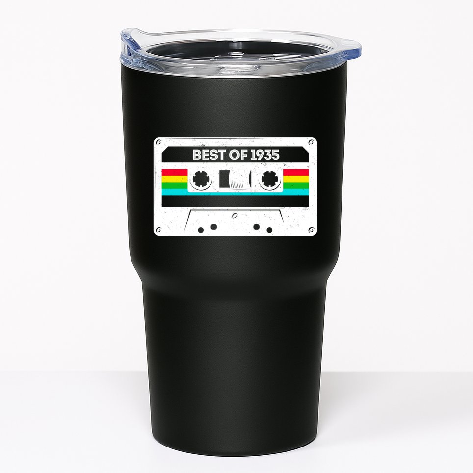 Best Of 1935 Retro 90th Birthday Mixtape Tumbler