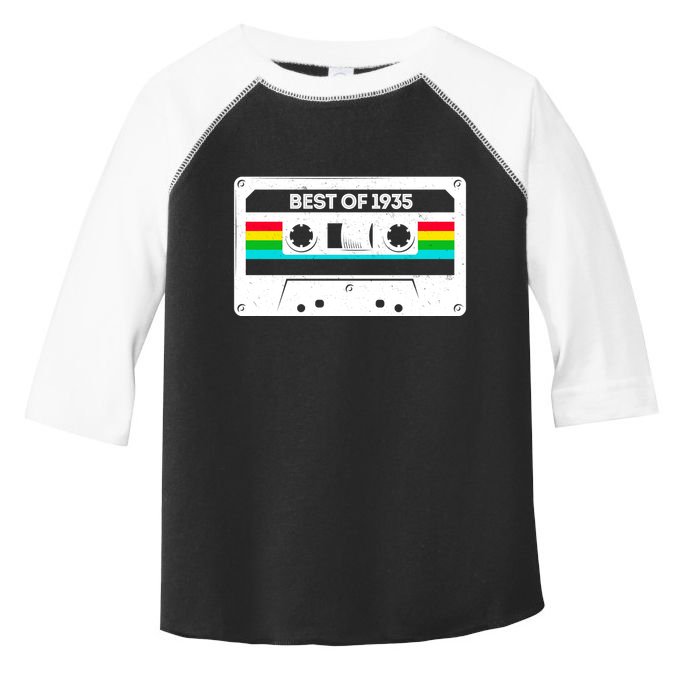 Best Of 1935 Retro 90th Birthday Mixtape Toddler Fine Jersey T-Shirt