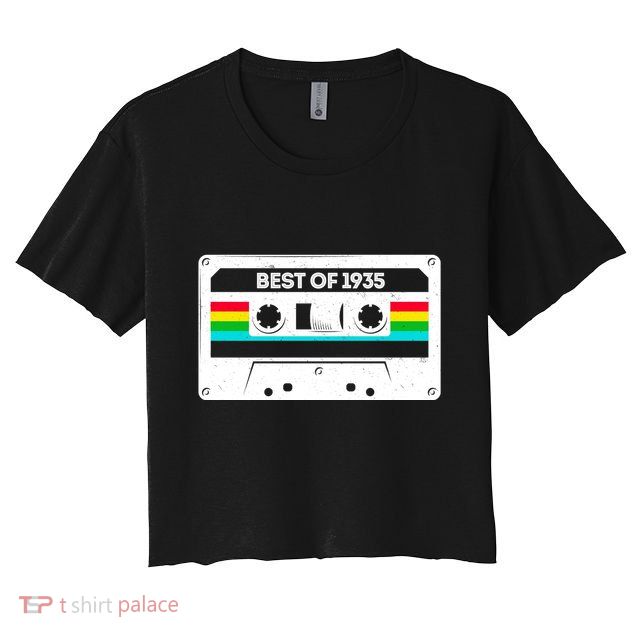 Best Of 1935 Retro 90th Birthday Mixtape Crop Top