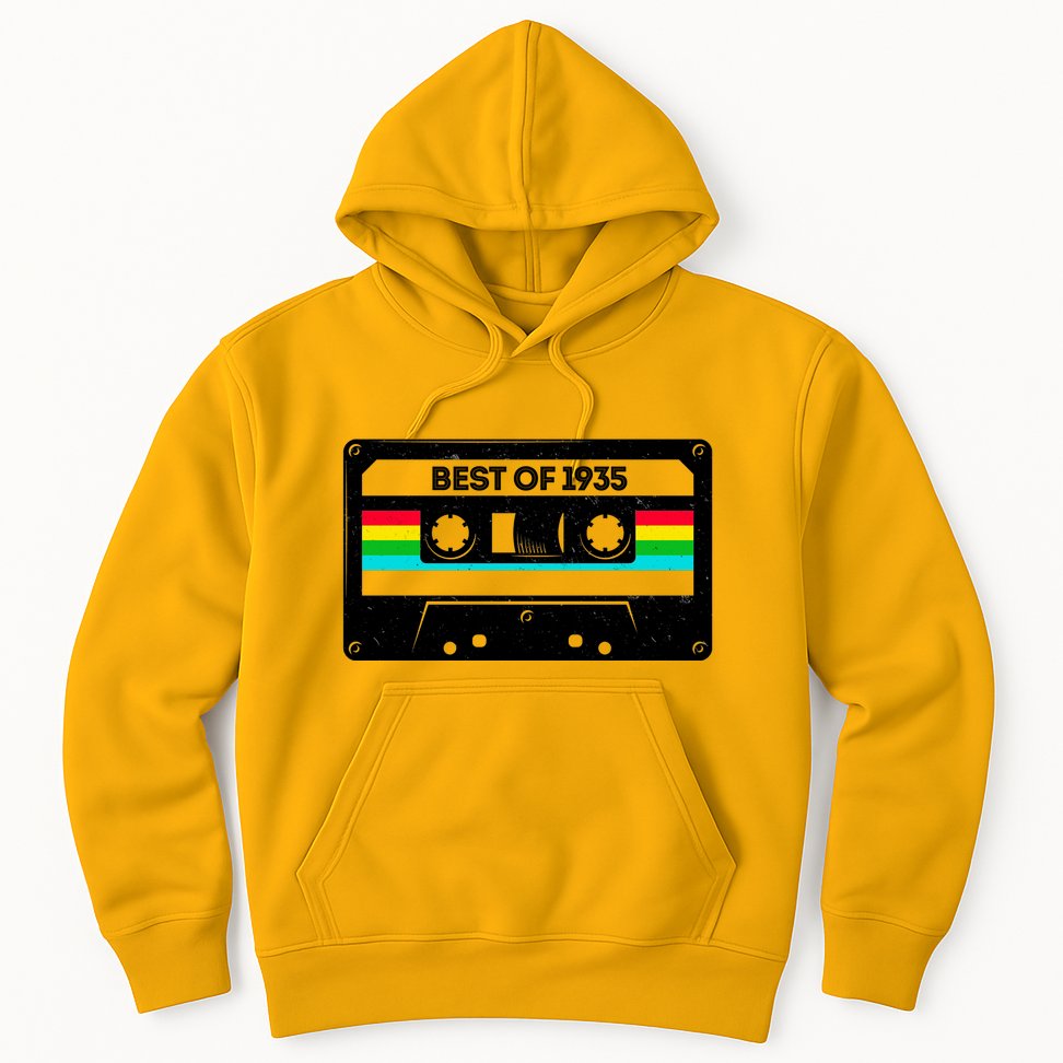 Best Of 1935 Retro 90th Birthday Mixtape Hoodie
