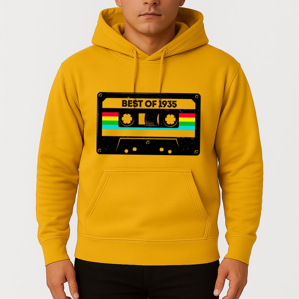 Best Of 1935 Retro 90th Birthday Mixtape Hoodie