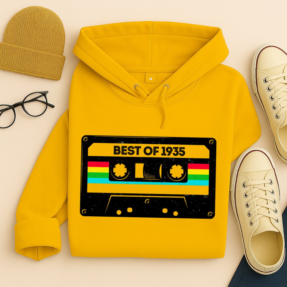 Best Of 1935 Retro 90th Birthday Mixtape Hoodie
