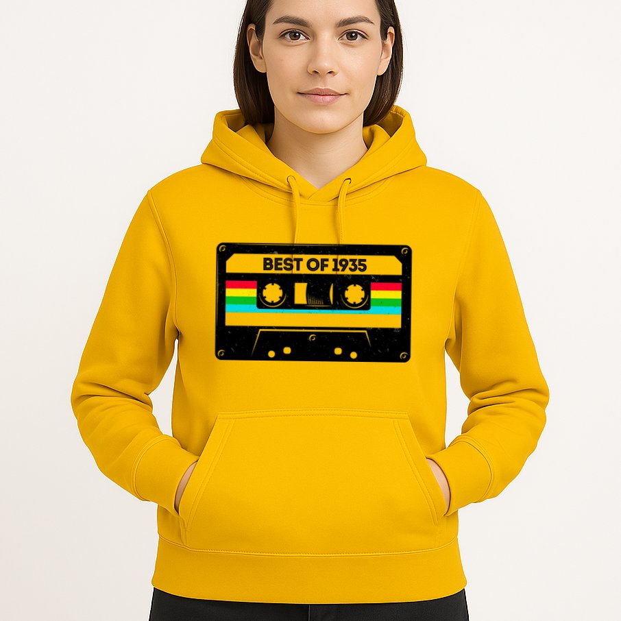Best Of 1935 Retro 90th Birthday Mixtape Hoodie