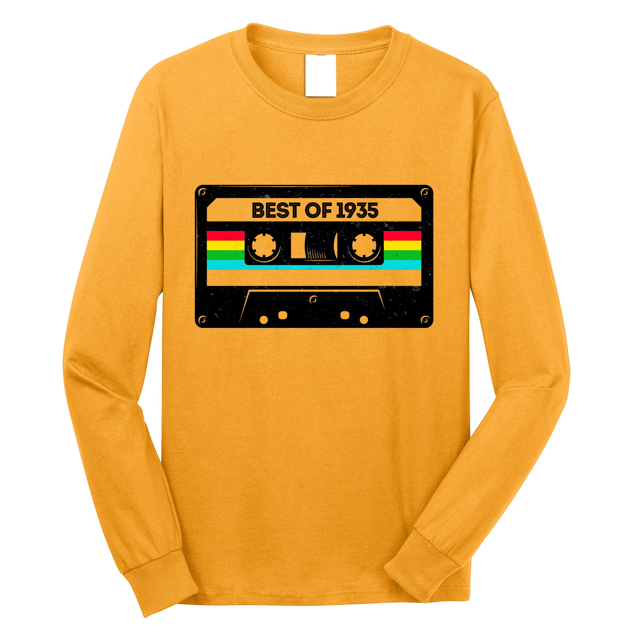 Best Of 1935 Retro 90th Birthday Mixtape Long Sleeve Shirt