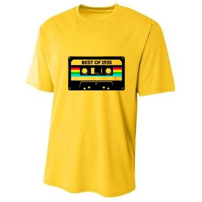 Best Of 1935 Retro 90th Birthday Mixtape Youth Performance Sprint T-Shirt