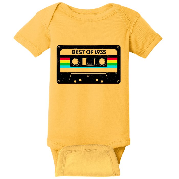 Best Of 1935 Retro 90th Birthday Mixtape Baby Bodysuit