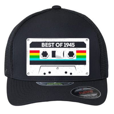 Best Of 1945 Retro 80th Birthday Mixtape Flexfit Unipanel Trucker Cap