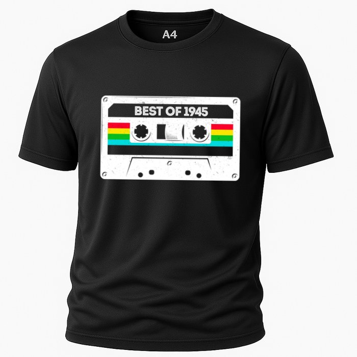 Best Of 1945 Retro 80th Birthday Mixtape Cooling Performance Crew T-Shirt