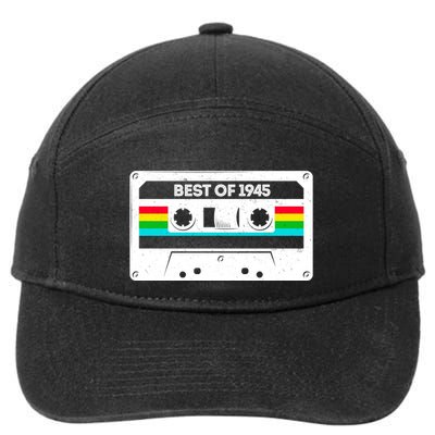 Best Of 1945 Retro 80th Birthday Mixtape 7-Panel Snapback Hat