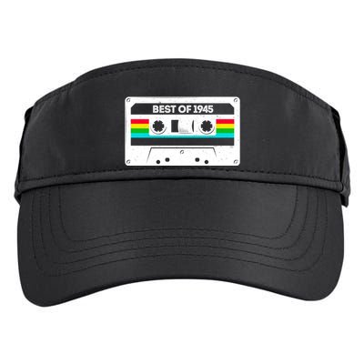 Best Of 1945 Retro 80th Birthday Mixtape Adult Drive Performance Visor