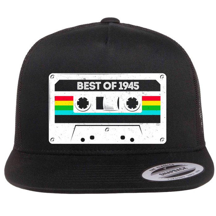 Best Of 1945 Retro 80th Birthday Mixtape Flatbill Hat