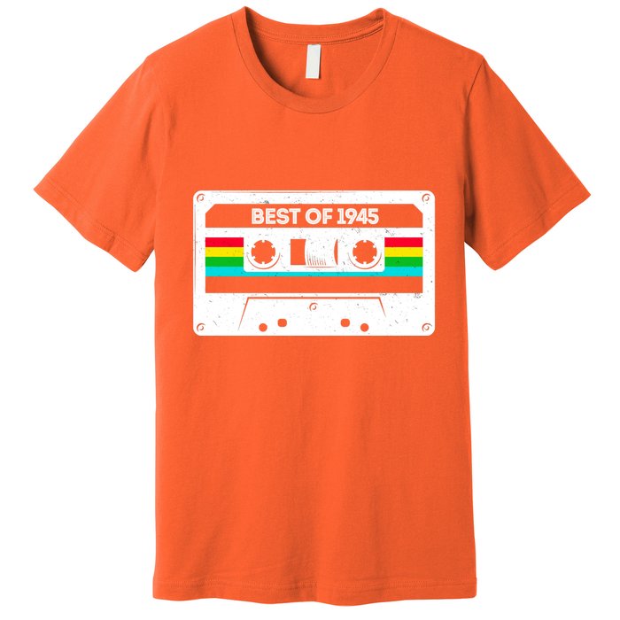 Best Of 1945 Retro 80th Birthday Mixtape Premium T-Shirt