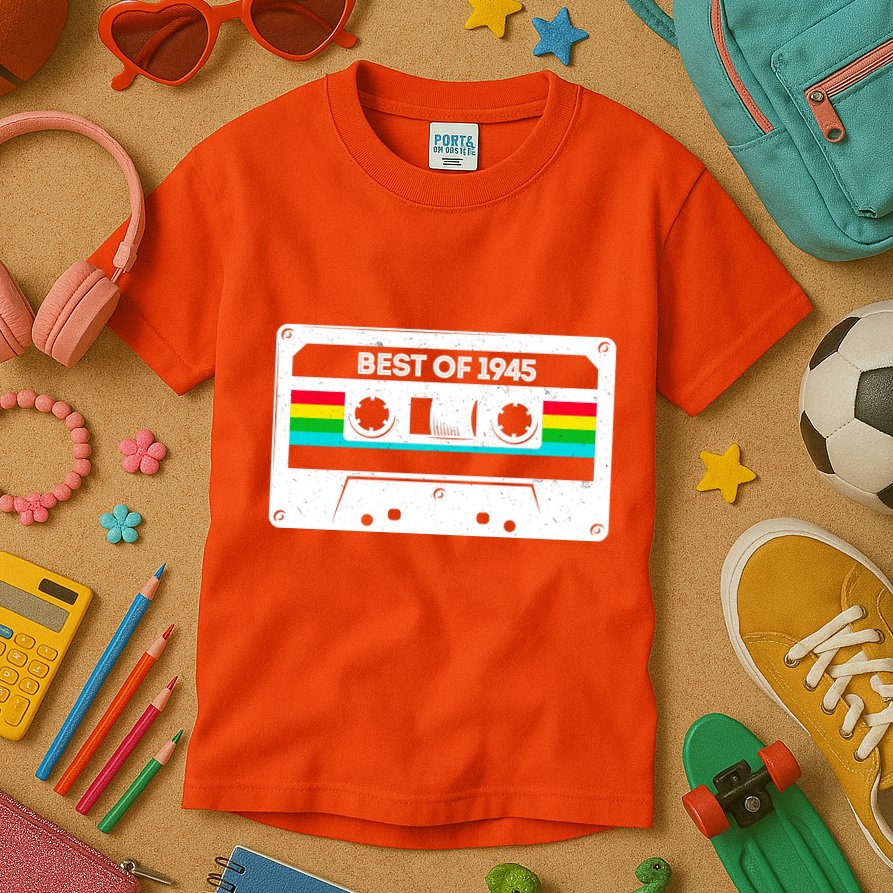 Best Of 1945 Retro 80th Birthday Mixtape Kids T-Shirt