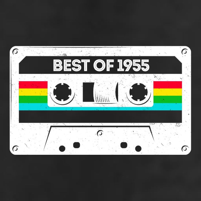 Best Of 1955 Retro 70th Birthday Mixtape Cool Comfort Performance Bucket Hat