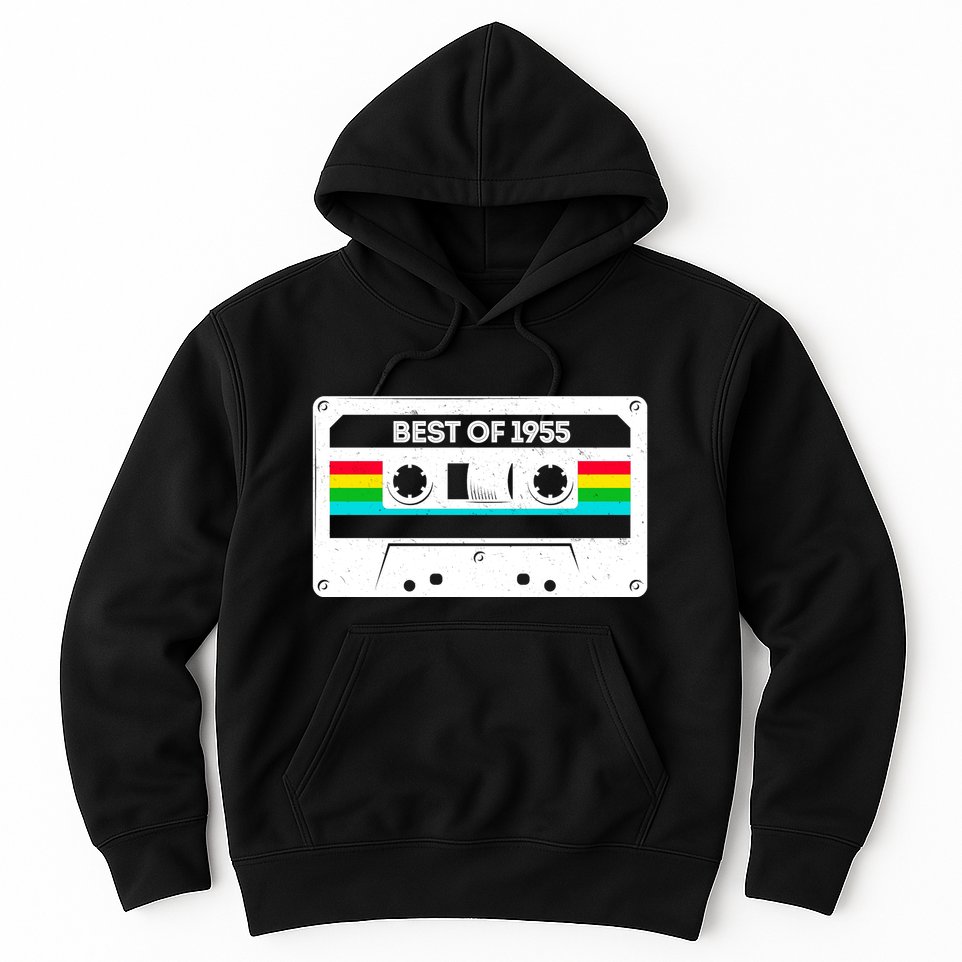Best Of 1955 Retro 70th Birthday Mixtape Hoodie