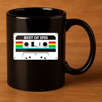 Best Of 1955 Retro 70th Birthday Mixtape 11oz C Handle Ceramic Mug
