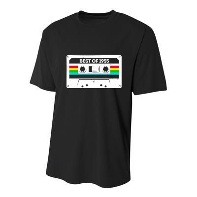 Best Of 1955 Retro 70th Birthday Mixtape Youth Performance Sprint T-Shirt