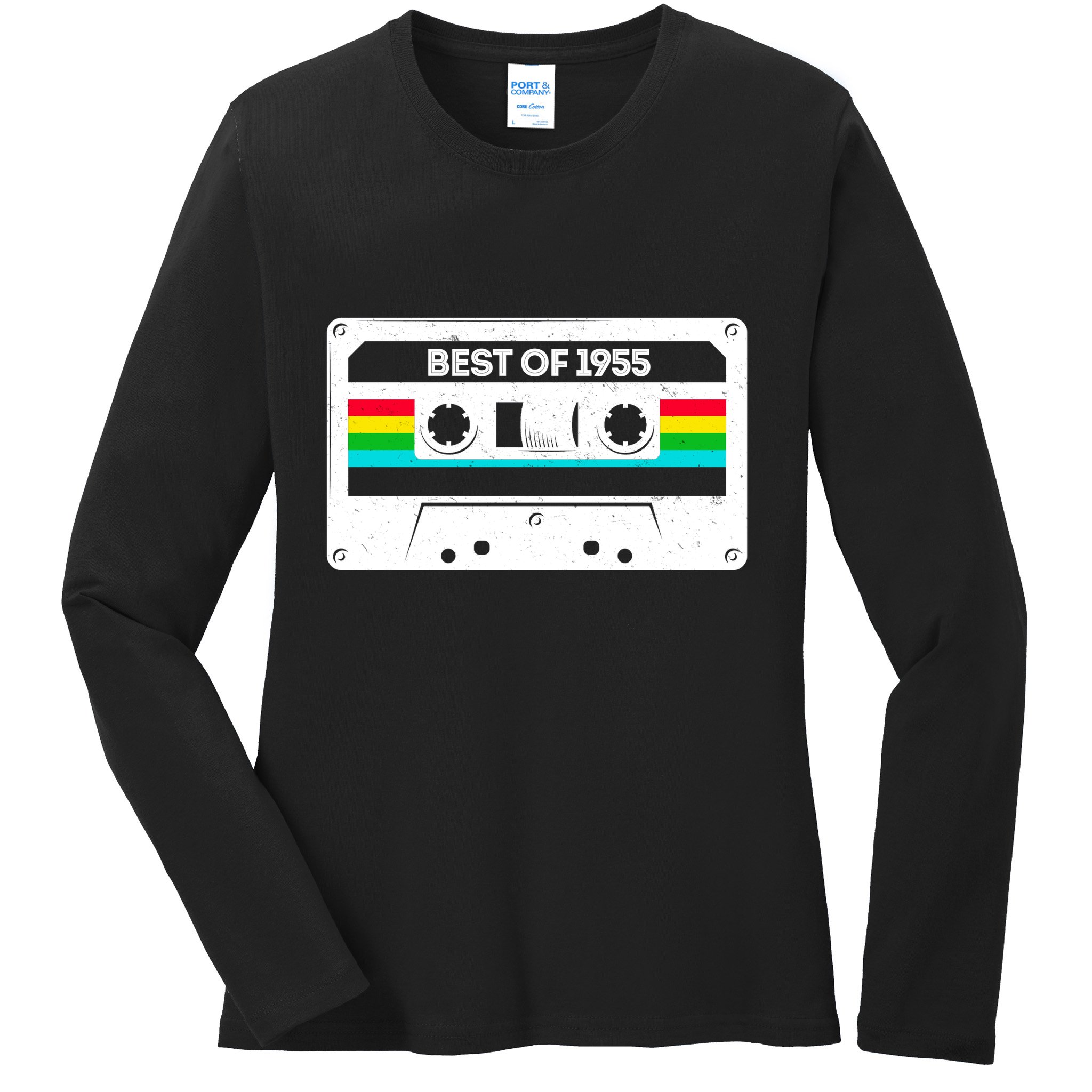 Best Of 1955 Retro 70th Birthday Mixtape Ladies Long Sleeve Shirt