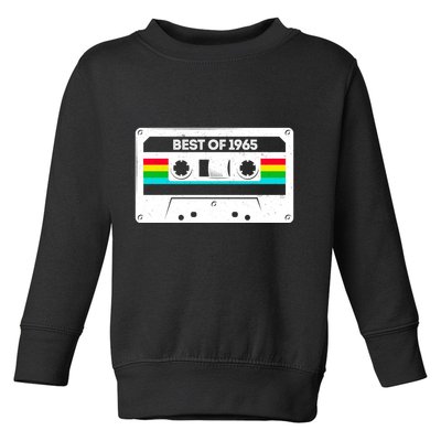 Best Of 1965 Retro 60th Birthday Mixtape Toddler Sweatshirt