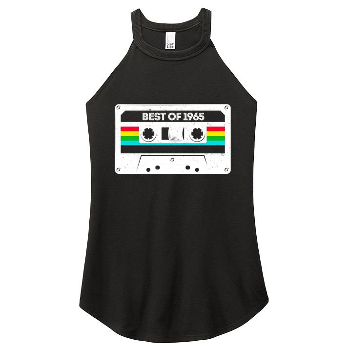Best Of 1965 Retro 60th Birthday Mixtape Women's Perfect Tri Rocker Tank