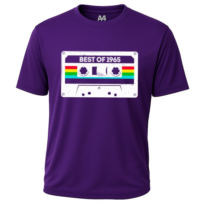 Best Of 1965 Retro 60th Birthday Mixtape Cooling Performance Crew T-Shirt
