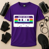 Best Of 1965 Retro 60th Birthday Mixtape Cooling Performance Crew T-Shirt