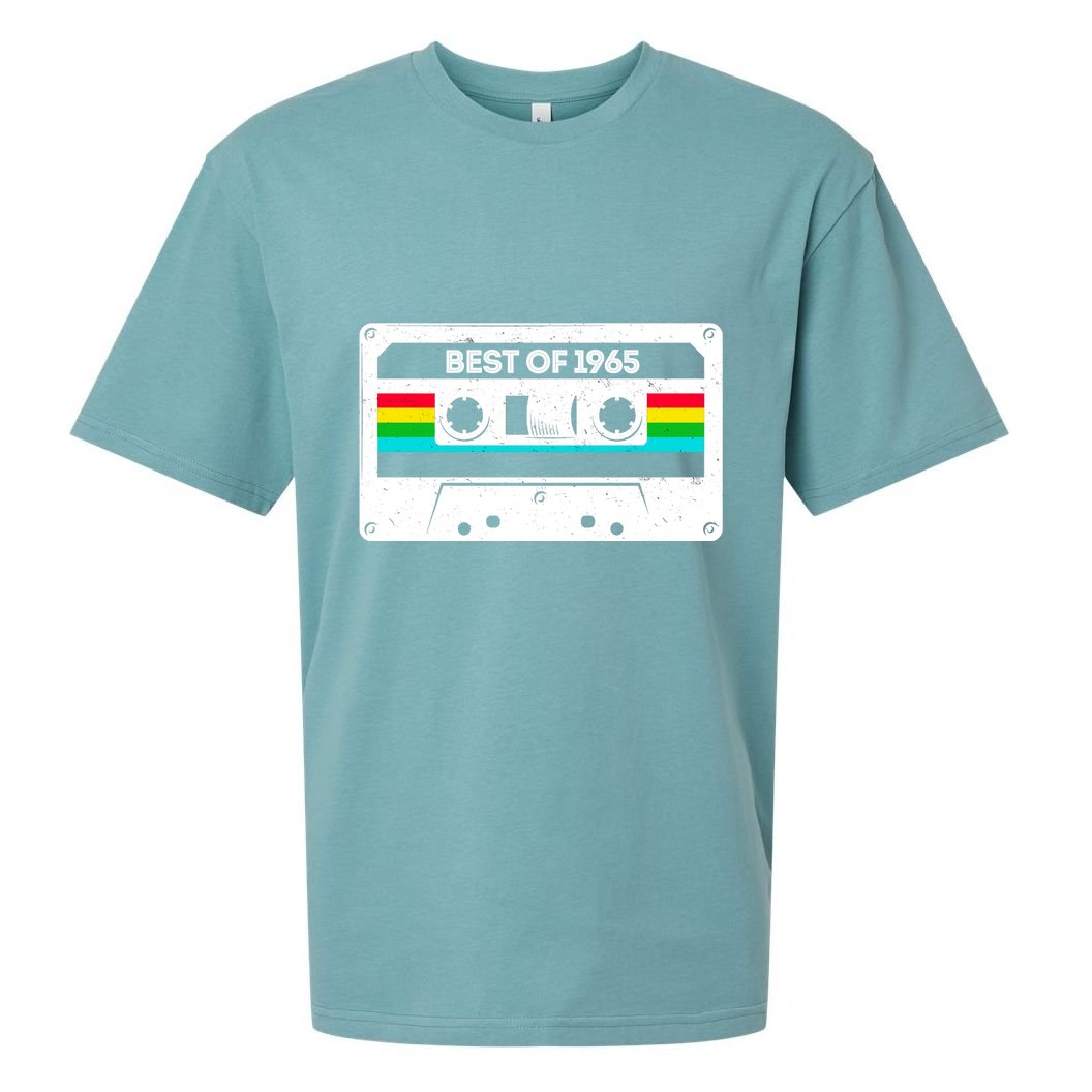 Best Of 1965 Retro 60th Birthday Mixtape Sueded Cloud Jersey T-Shirt
