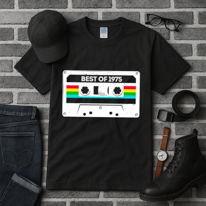Best Of 1975 Retro 50th Birthday Mixtape Tall T-Shirt
