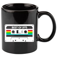 Best Of 1975 Retro 50th Birthday Mixtape 11oz C Handle Ceramic Mug