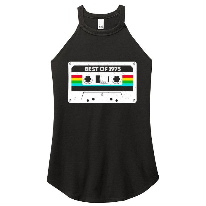 Best Of 1975 Retro 50th Birthday Mixtape Women's Perfect Tri Rocker Tank