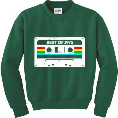 Best Of 1975 Retro 50th Birthday Mixtape Kids Sweatshirt