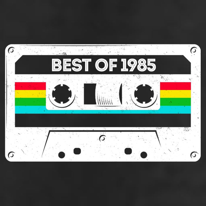 Best Of 1985 Retro 40th Birthday Mixtape Cool Comfort Performance Bucket Hat